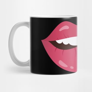 Biting lips Mug